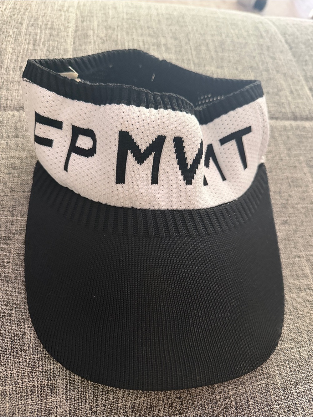 FP Movement by Free People Black and White Knit Visor